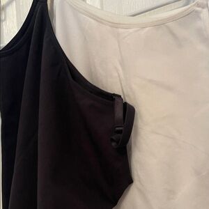 SHAPERMINT 1 Black and 1 White stretchable tank tops